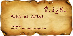 Világi Ábel névjegykártya
